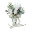 Hand Bouquet Artificial Silk Flowers White Rose Peony Floral Ornament for Women Teenager Girl Photo Props
