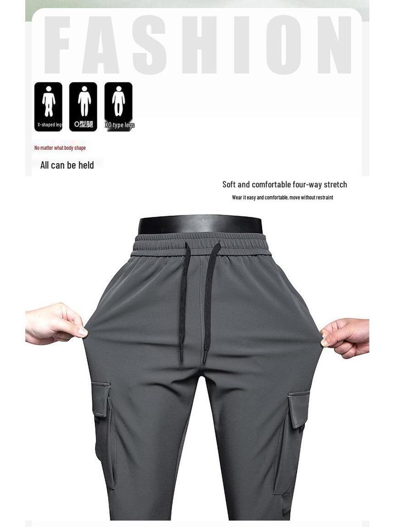 Men's Summer Outdoor Paratrooper Pants - Waterproof, Stain-Resistant, Breathable, Casual, Unisex, Ideal for Sports, Hiking, and Workwear.