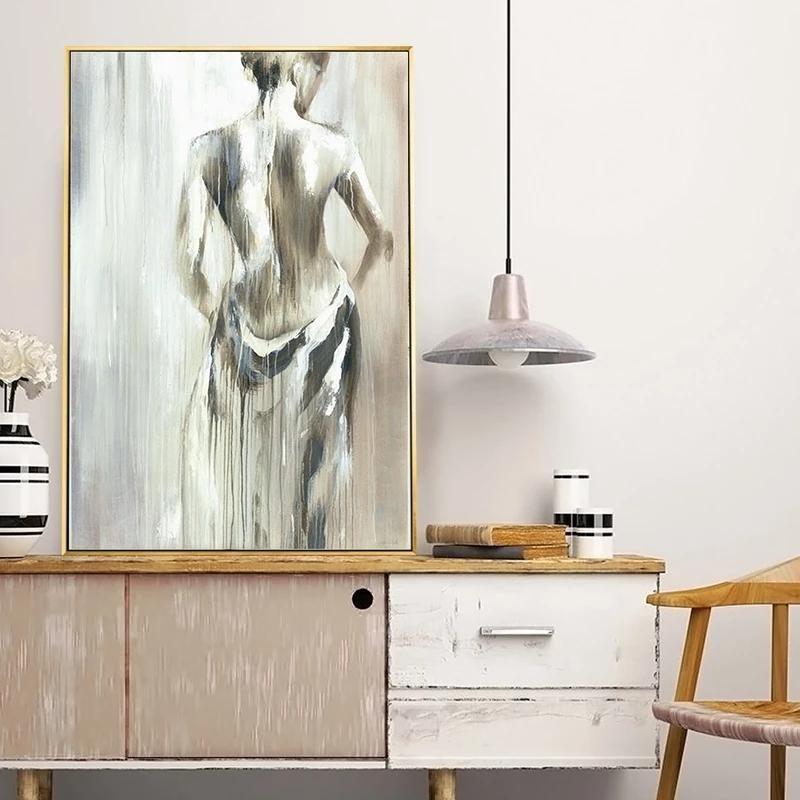 Modern Minimalist Portrait Poster Canvas Painting Modern Home Living Room Bedroom Bar Room Decorative Wall Art