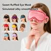 Mode Effen Imitatie Zijde Oogmasker, Grote Gerimpelde Lotusrand, Zacht Lichtblokkerend Slaapmasker voor Reizen, Mannen & Vrouwen