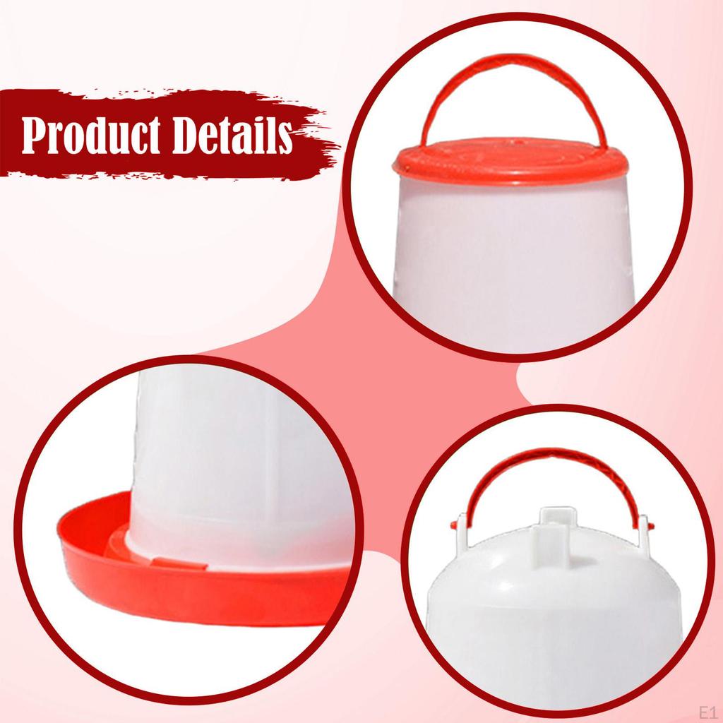Chicken Feeder Waterer Set Automatic Water Food Dispenser No Waste with Carry Handle