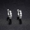 3mm D Moissanite Earrings 925 Sliver Plated White Gold Hoop Earring for Women Wedding Party Fine Jewelry