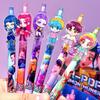 12/24Pcs K-Pop Demon Hunter Huntrix Rumi Zoey Animation Character 0.5mm Black Gel Writing Tool Student Writing Writing Tool Suitable for School Office