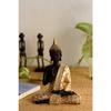 Handcrafted Meditating Lord Buddha Polyresin Idol (15 Cm X 7.5 Cm X 20 Cm, Golden)