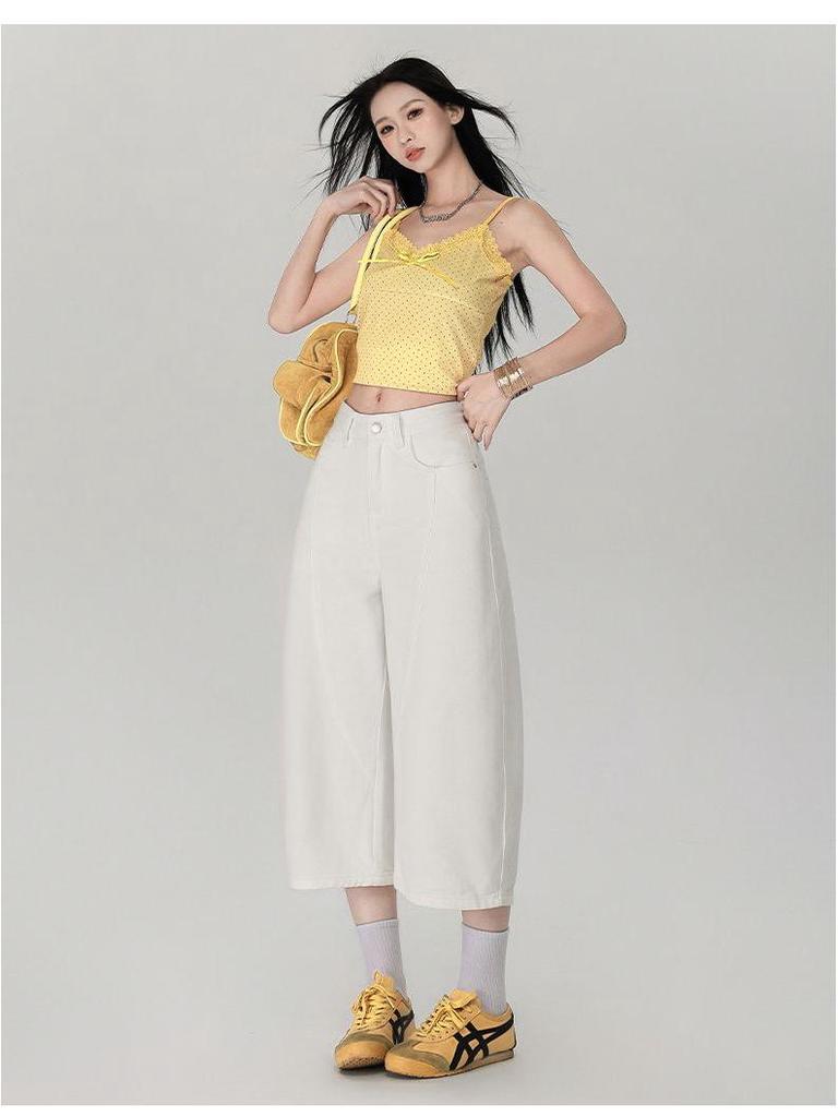 2025 Summer Women's Retro Wide-Leg High-Waist Slimming Jeans