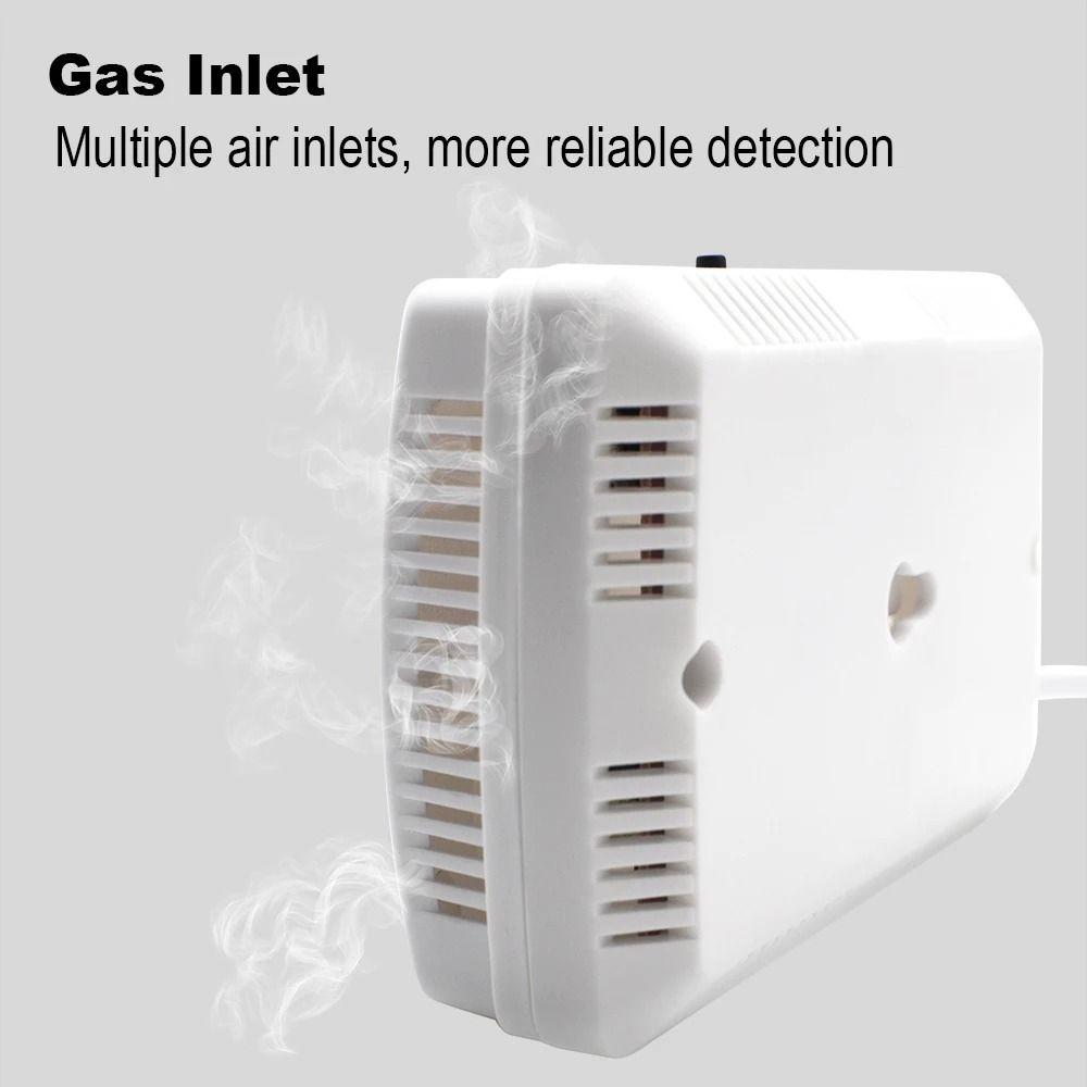 Wall Mounted Combustible Gas Leak Alarm Compact Natural Gas Alarm Sensor Home Security