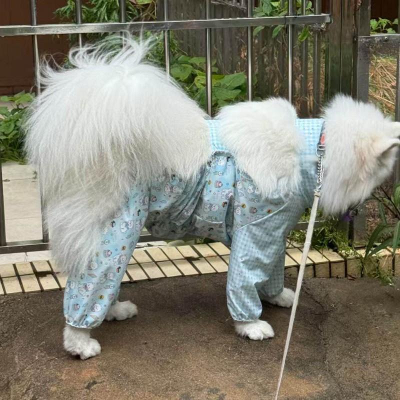 4-Leg Dog Raincoat Anti-Dirt Insect-Repellent Outdoor Vest Border Collie Golden Retriever Samoyed Large Medium Small Breeds