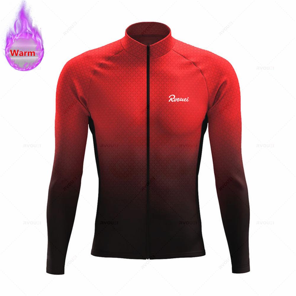 Roșu Cald 2023 Set de Ciclism de Iarnă Rvouei Bărbați Haine Bicicletă MTB Lână Termică Tricouri Bicicletă Haine Costum Maillot Ropa Ciclismo