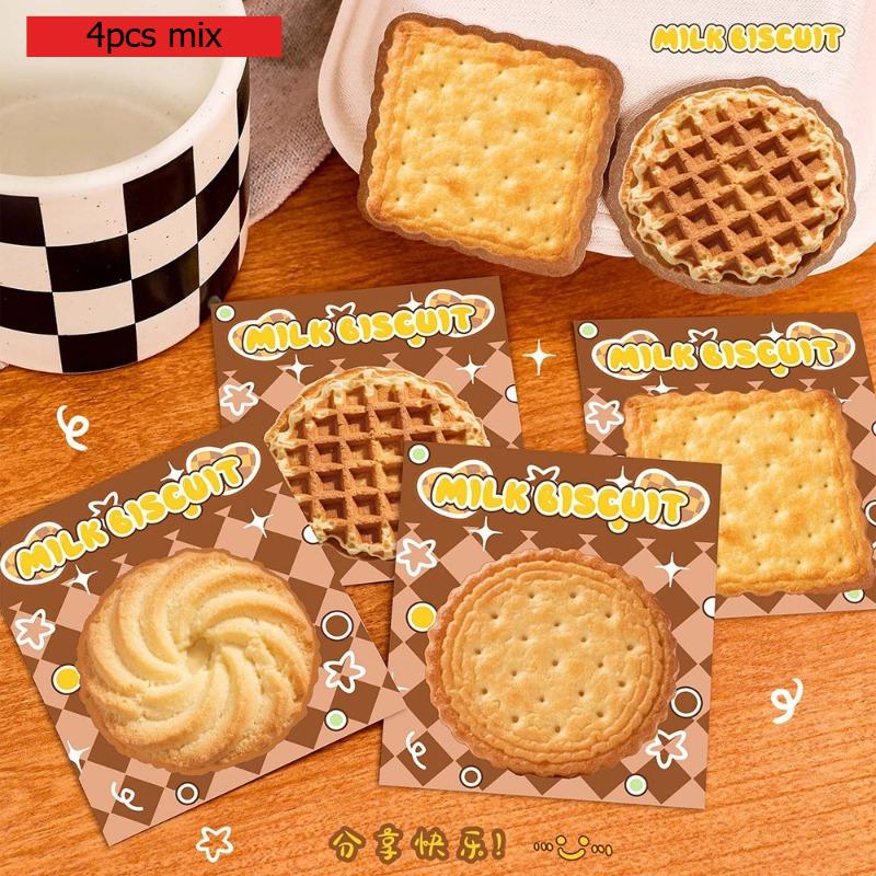 

Simulated Food and Toy Office School Supplies Sticky Notes for Students Creative Message Tearable Special Shaped Biscuits Gift