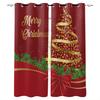 Fireplace Christmas Holiday Stockings Fire Luxury Europeancurtains For Living Space Festivalcurtain Bedroom Space Curtainspanelss
