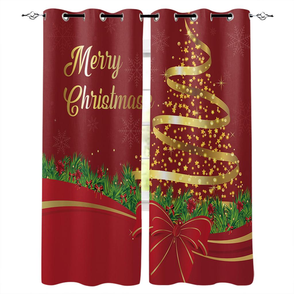 Fireplace Christmas Holiday Stockings Fire Luxury Europeancurtains For Living Space Festivalcurtain Bedroom Space Curtainspanelss