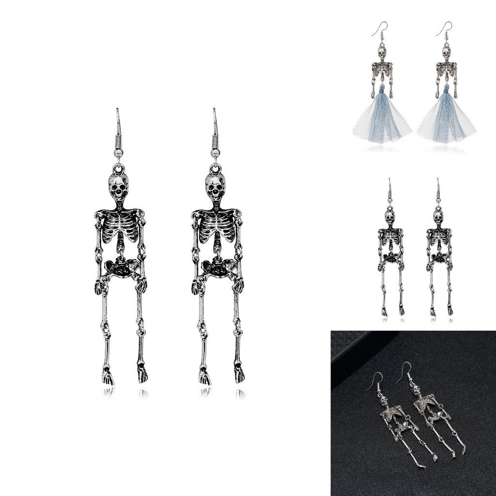 Geometric Skull Ear Studs Alloy Punk Jewelry Dark Gothic Accessories For Couples