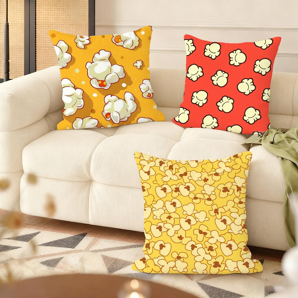Classic Popcorn Cushion Cover Natural Linen Organic Fabric DoubleSided Printing Couch Pillow Covers Home Decor