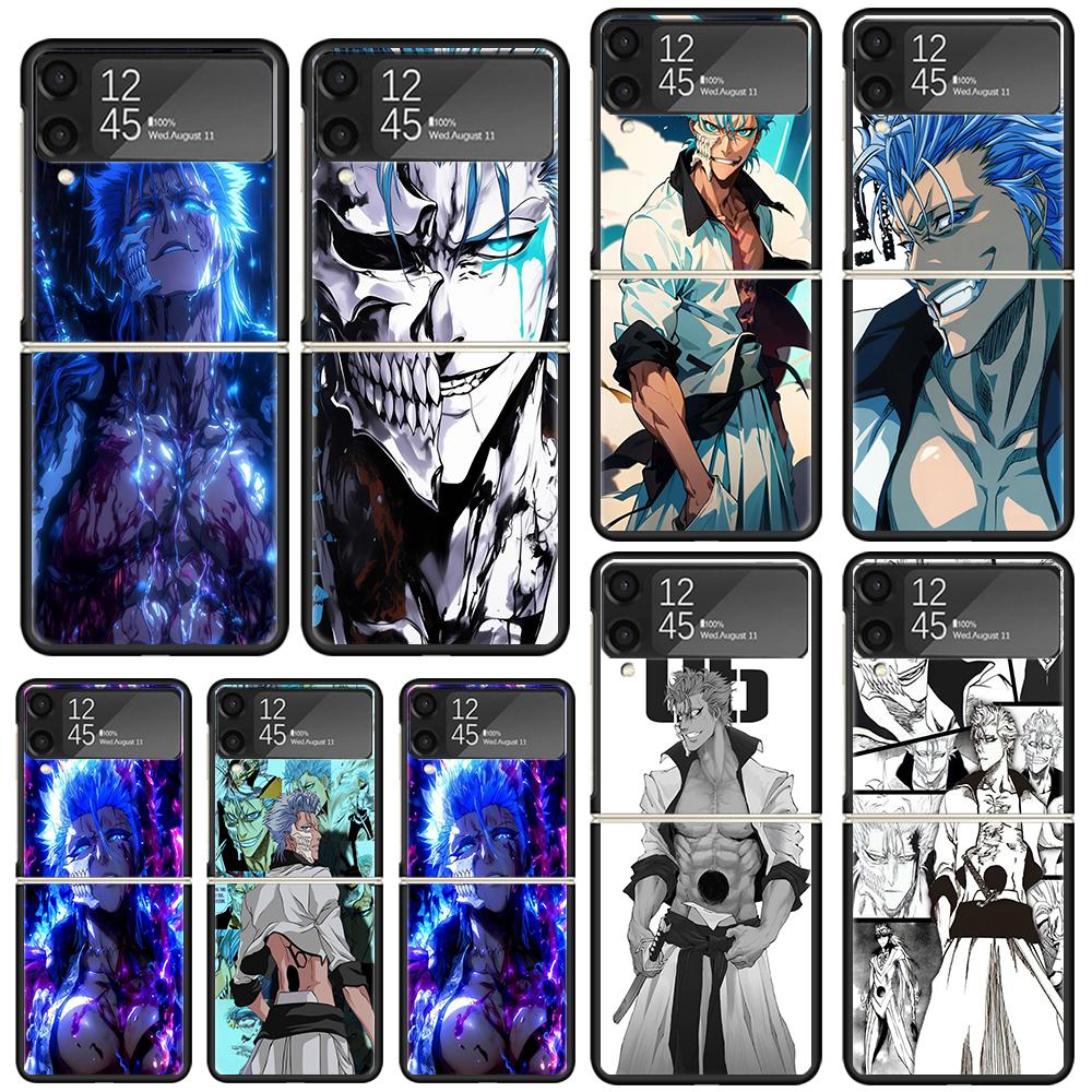Grimmjow 6 Bleach Phone Case Cover for Samsung Galaxy Z Flip 7 6 5 4 3 5G Flip3 Flip4 Flip5 ZFlip6 ZFlip7 Black Fundas Galaxy Z