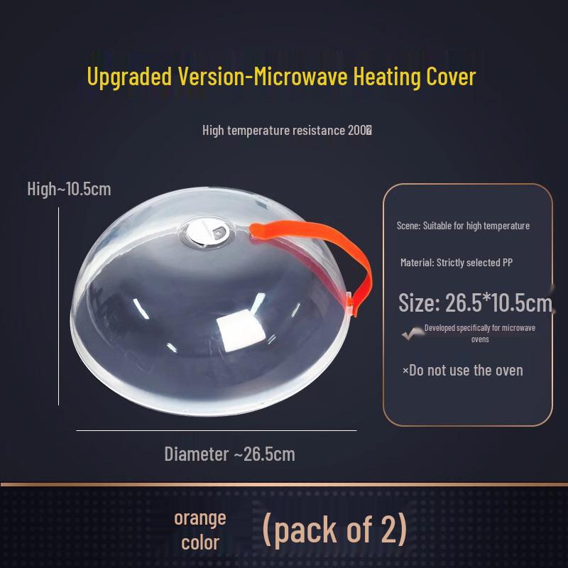 Transparent Microwave Splatter Cover - Heat Resistant, Dustproof, Anti-Oil Shield for Hot Dishes