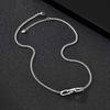 Vnox Punk Style Link Chain Necklace for Men, Adjustable 50+5cm Necklace, Silver Color Metal Links Collar Minimalist Jewelry Gift