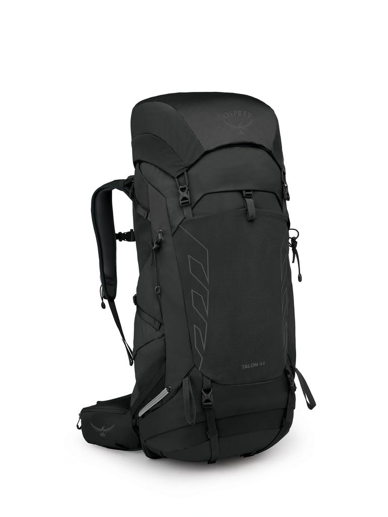 Osprey Talon 44L Lightweight Hiking Backpack with 6 Men's Hipbelt, Black/Coal Grey, Large/X-Large, Liters.