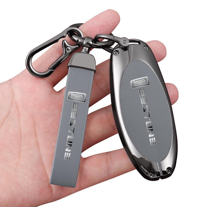 Compatible 2023 Bestune Key Case T55/T99/B70/B70S with Buckle Lock Bag and Keychain