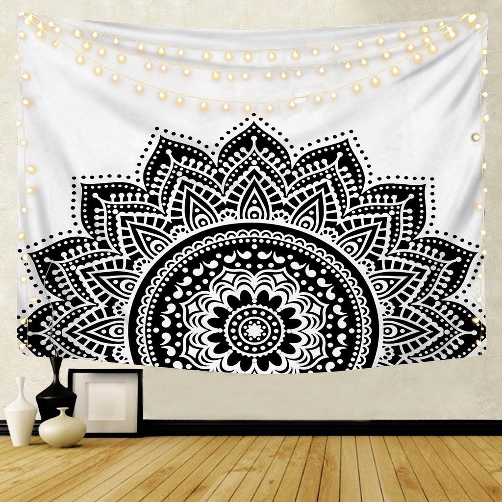 Large Mandala Pattern Indian Tapestry Wall Hanging Decoration Bohemian Beach Towel Polyester Thin Blanket Yoga Shawl Travel  Mat