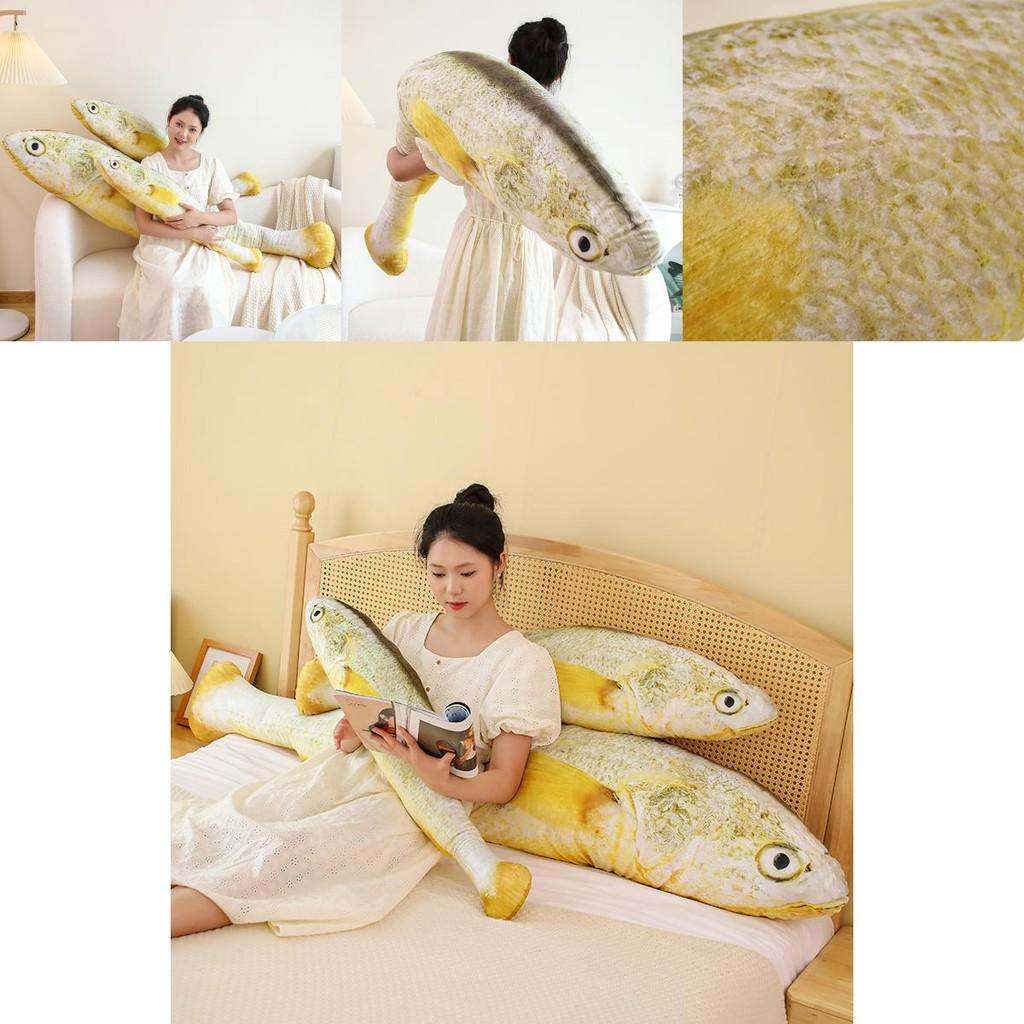 Entzückendes Großes Gelbes Fisch Plüschtier Kissen Für Chinajoy Fans 180cm Höhe!