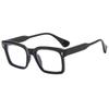 Unisex Fashion Square Anti-Blue Light Glasses - Fit for Myopia, Versatile Frame with Clear Lenses