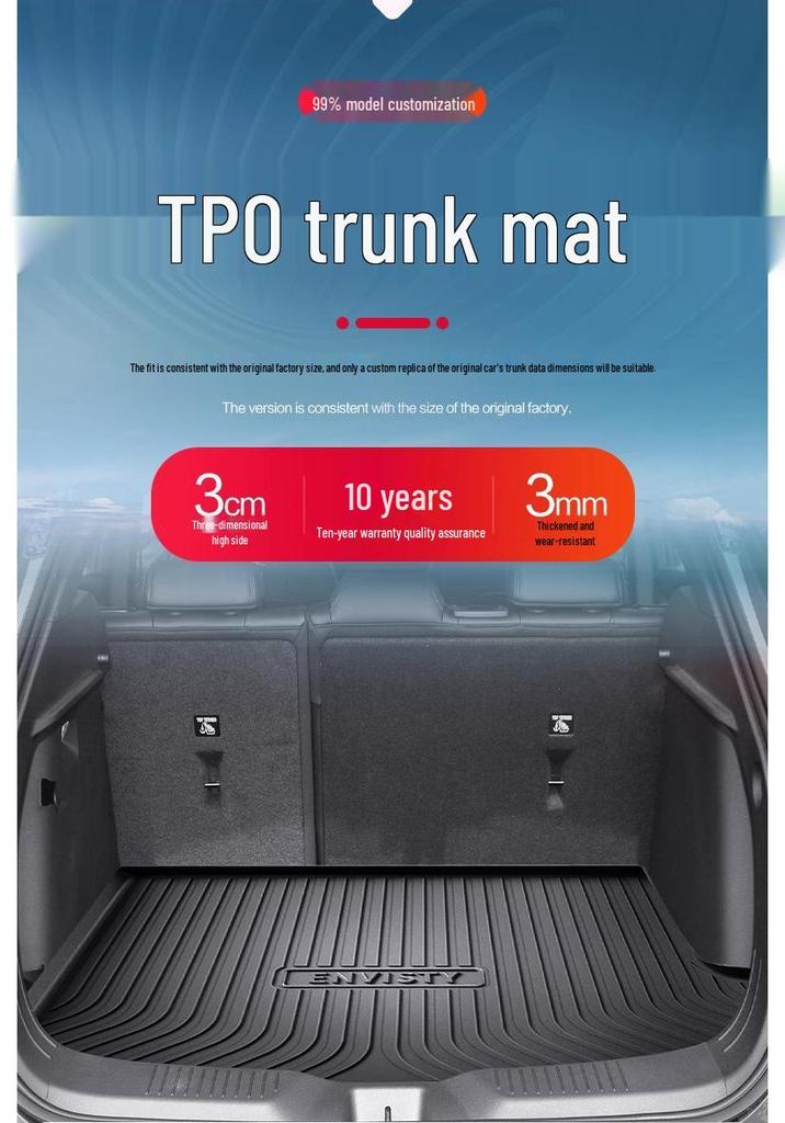 Buick Angyang TPE Waterproof Rear Trunk Mat - Custom Interior Accessory