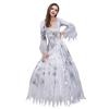 Cosplay European and American Court Retro Square Collar Mesh Dress Cosplay Halloween Ghost Bride Costume Show Dress
