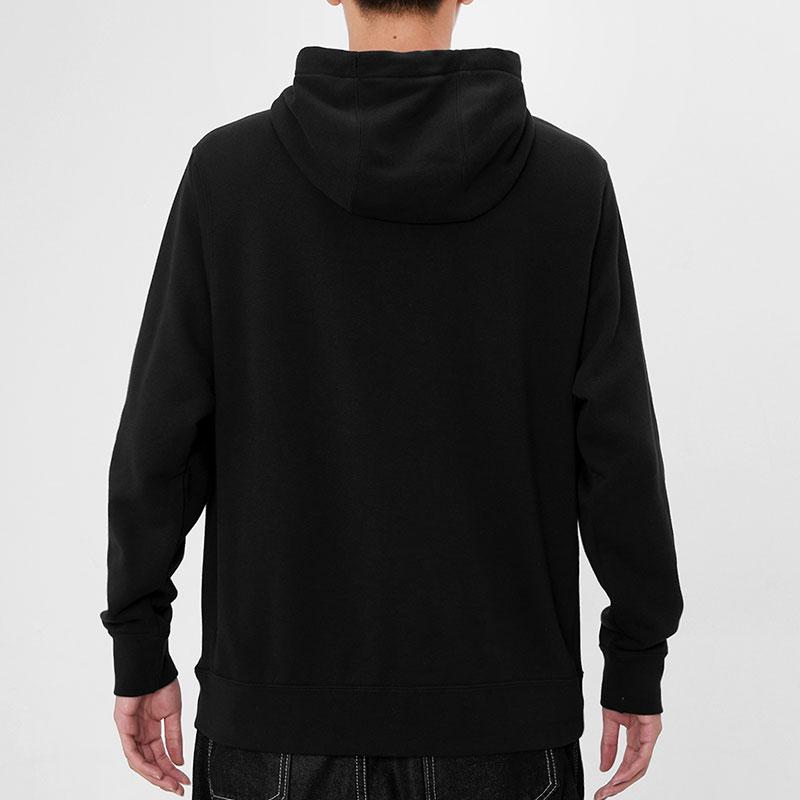 Nike Solid Color Casual Sport Hoodie Men Tops Black CZ7858-010