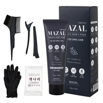 Majal hypoallergene Self-Down-Dauerwelle 120 g + Dauerwellenbürste + Handschuhe + Zange + Dauerwellenpapier, 1 Stück, 120 ml, 1 Set