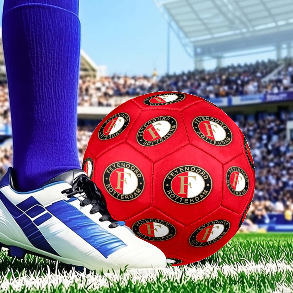 Feyenoord Rotterdam Crest Size 5 Soccer Ball, Suitable for Training and Matches, High-Elasticity, Wear-Resistant Material Gift for Fan