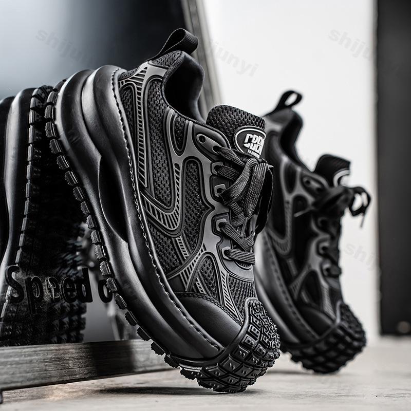 Fashion Men's Sports Casual Shoes 2025 New Thick Soled Height Increasing Fashion Trend Versatile Mesh Breathable Comfortable Sneakers