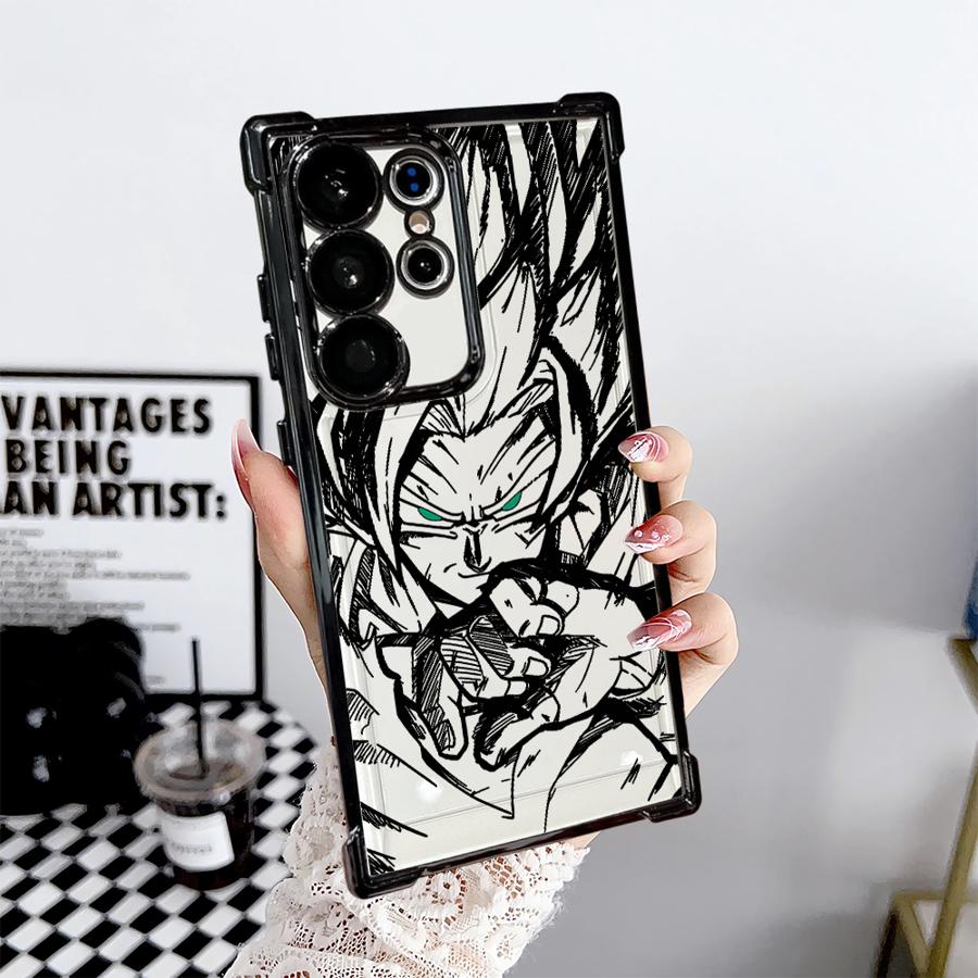 Soft Cover Case for Samsung Galaxy S21 Plus S22 Ultra S23 S20 FE S24 S25 Edge Dragon Ball Goku Vegeta