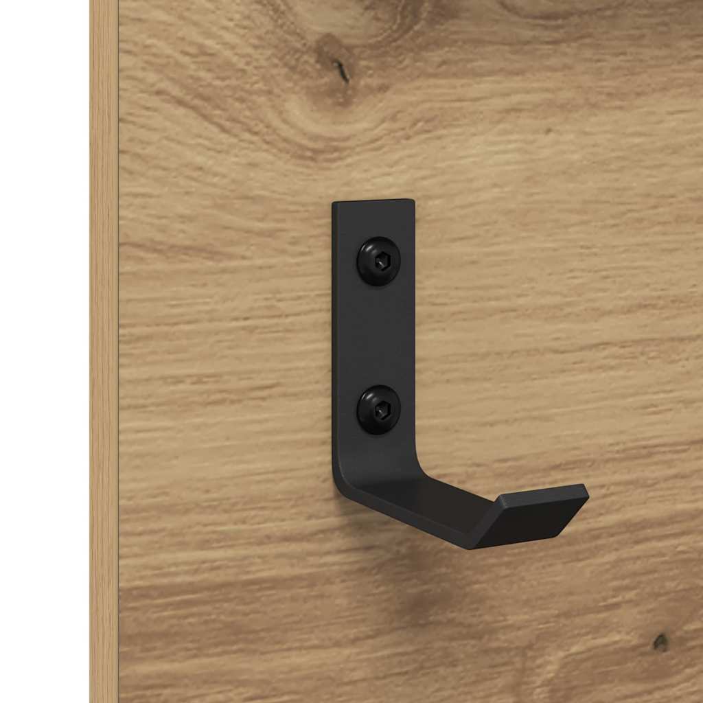 Wall Mounted Nightstand Artisan Oak Finish 90 x 10 x 50 cm