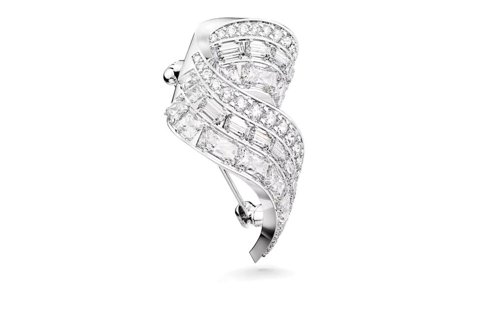Swarovski Gemstone Inlay Brooches Women's Silver 5681426
