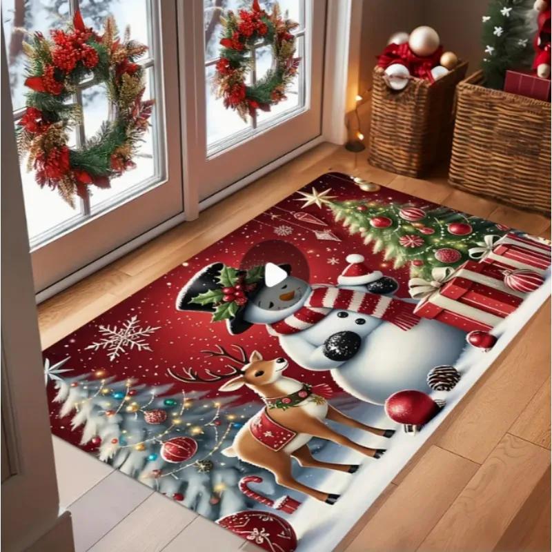 Merry Christmas The Christmas Tree Pattern Is Suitable for Living Rooms Bedrooms Kitchens Offices Door Mats Christmas Home Decor