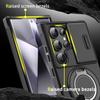 Armor Magnetic Bracket Case für Samsung Galaxy S25 S24 S23 S22 S21 Ultra Plus mit Lanyard Slide Camera Protect Shockproof Cover