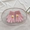 - Years old children's gloves autumn and winter warm love lollipop finger gloves girls fleece thicker