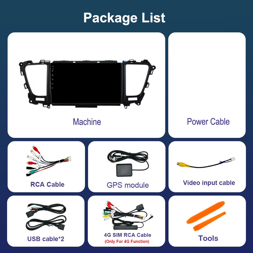 9'' Android System for Kia Carnival Sedona 2014 - 2020 Car Radio Multimedia Player DSP Stereo GPS Navi Carplay 4G Bluetooth WiFi