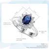 Princess Kate Rings For Women Blue Crystal Wedding Engagement Bridal Promise Marriage Ring For Bride Female Fashion Jewelry R076