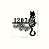 Personalisierte Metallkatze Namensschild Wandkunst Heimdekoration Outdoor Rustikales Schild Geschenk