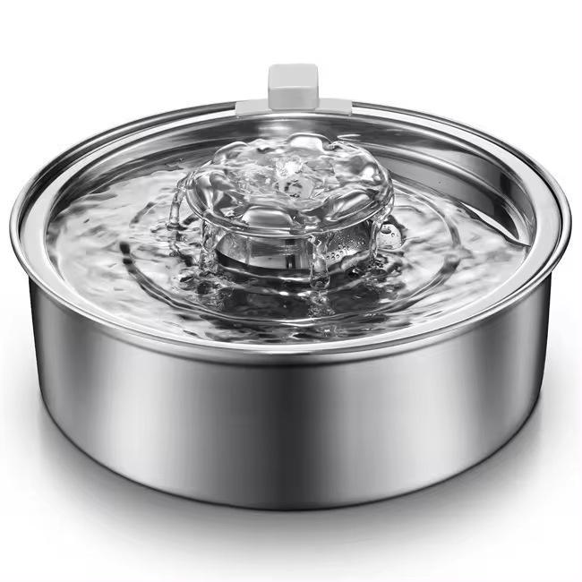Stainless Steel Pet Drinking Fountain - Cat & Dog Water Feeder