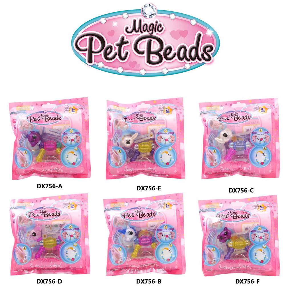 Cuentas Mágicas para Mascotas Pulseras de Amuletos de Animales Diy Pulsera de Mascota Transformable Creativa Juguete Lindo Coleccionable Regalo Para Niñas