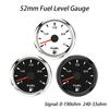 ELING 52mm Fuel Level Gauge 0-190ohm 240-33ohm Signal Fuel Tank Level Meter with 7 Colors Backlight for Car SUV Boats