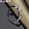 925 Silver Angel Eye Crystal 7-10 Ring Wedding Party Charm For Women Jewelry
