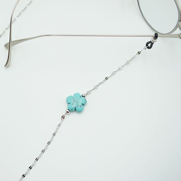 Teulejyu Flower Turquoise Surgical Glasses Chain