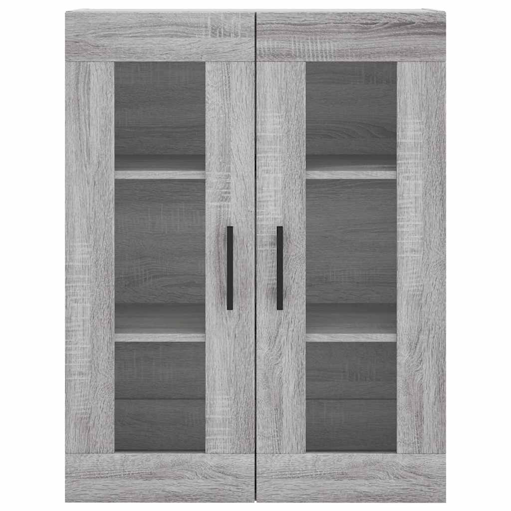 Wall Mounted Cabinet Grey Sonoma 69.5 X 34 X 90 Cm