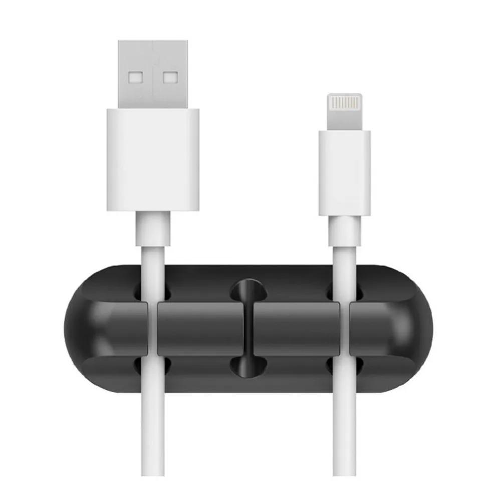 

3/5 Затискачів Клейкий Силіконовий Органайзер для Кабелів Настільний Тримач для Дротів Настільний Набір Організатор для Столу Офісне Приладдя