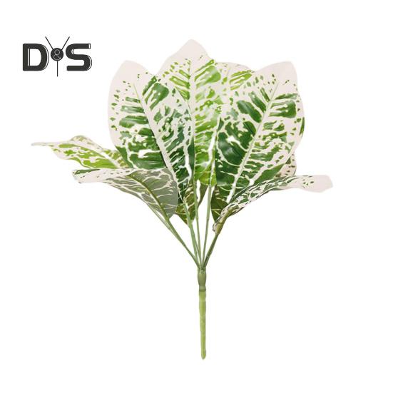 1 Branch Exquisite Workmanship Artificial Green Plant No Water Need Useful 9 Heads Fake Perilla Leaf Artificial Plant Decoration