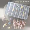 3D Embossed Magnolia Flower Nail Molds UV Resin Soft DIY Art Decorations