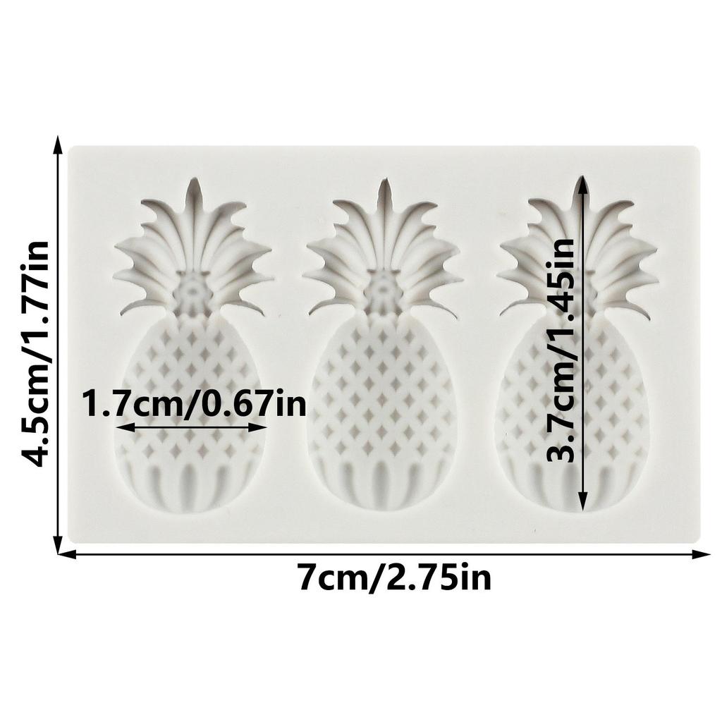 Pineapple Silicone Molds Mini Fruit Fondant Mold Cake Decorating Tools Cupcake Topper Chocolate Candy Craft Gum Paste Polymer Clay